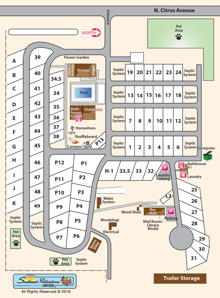 Park Map | Quail Roost RV Park